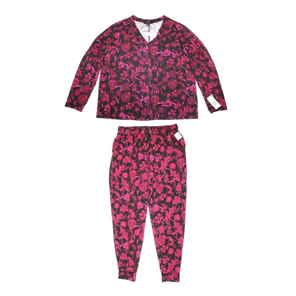 NWT Sanctuary V-neck 2 Piece Joggers PJ Set Women Size Large‎